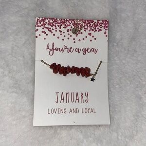 Red jasper crystal necklace